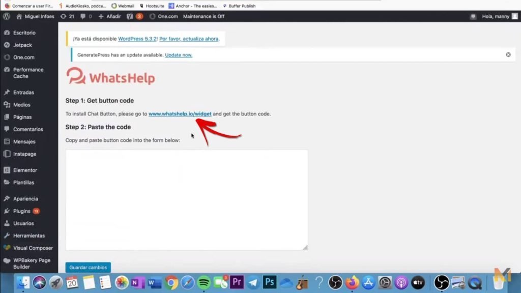 tutorial botón Whatsapp
