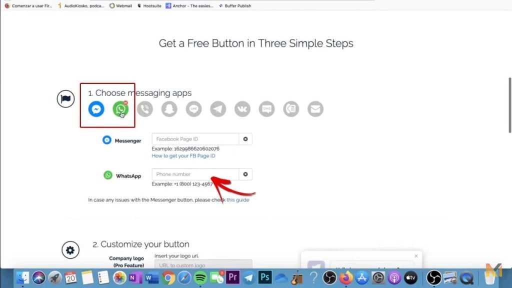 tutorial botón Whatsapp