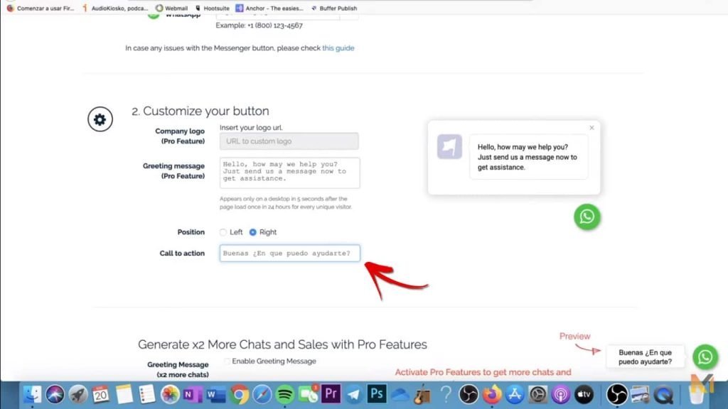 tutorial botón Whatsapp